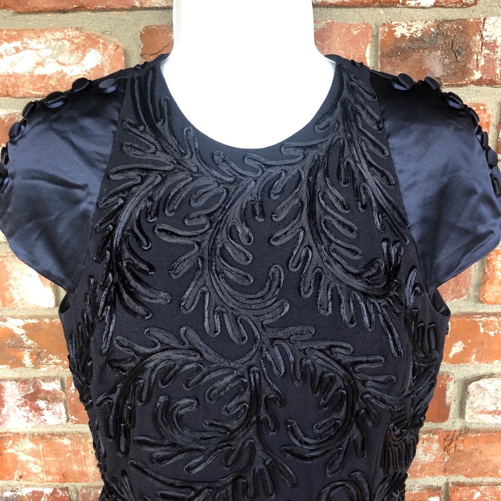 Carmen Marc Valvo navy blue top W 8 - Picture 5 of 13